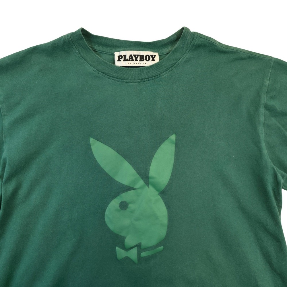 Playboy by PacSun Green Graphic Bunny Logo T-Shirt Sz S Urban Skater Streetwear